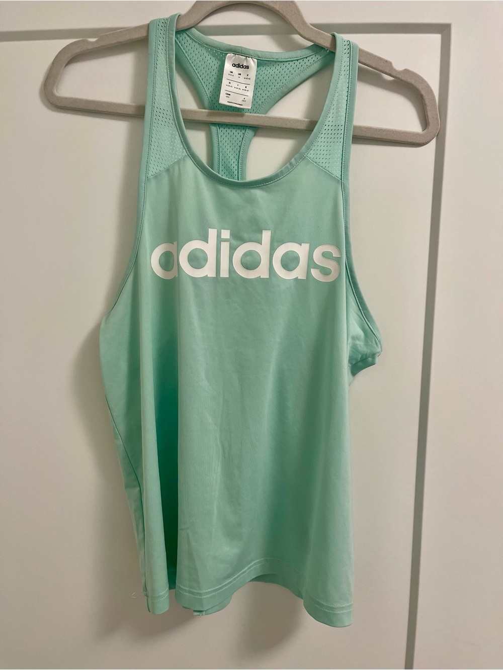 adidas Mint Green Performance Racerback Tank